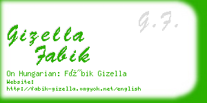 gizella fabik business card